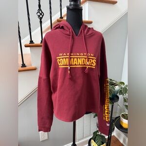 NWT NFL Washington Commanders Maroon Cropped Hoodie Christmas Gift